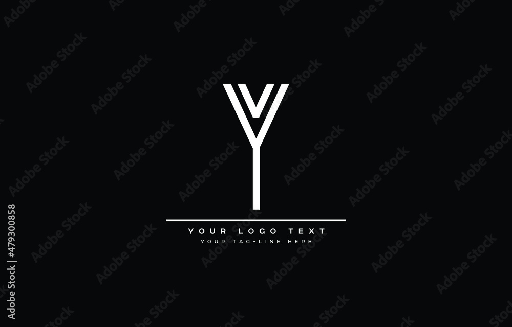 letter YV Clean and Minimal Initial Based Logo Design letter YV Clean and Minimal Initial Based Logo Design
