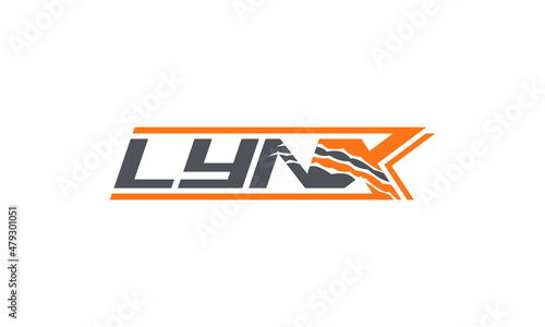 Lynx typography logo design.