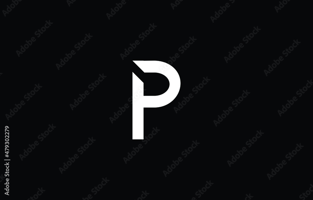 letter P Clean and Minimal Initial Based Logo Design letter P Clean and Minimal Initial Based Logo Design