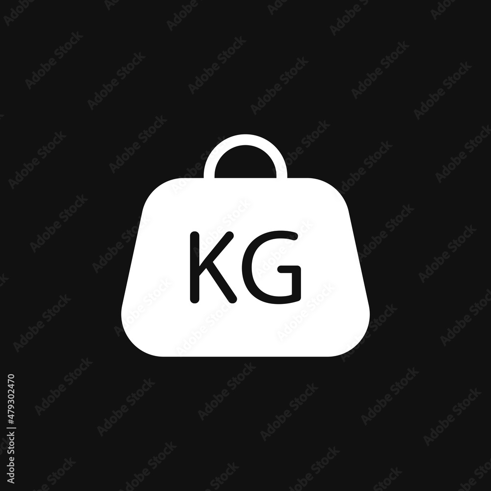 Weight icon on grey background Weight icon on grey background