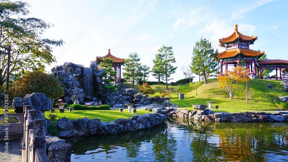 Naklejka premium 中国庭園 燕趙園 鳥取県東伯郡湯梨浜町