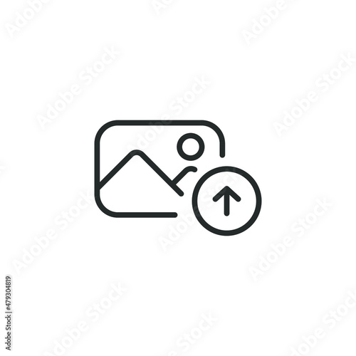 simple vector icon upload photo editable. isolated on white background.