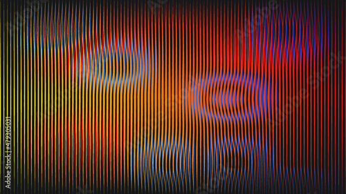 Glitch distorted geometric background . Modern art design . Noise destroyed glitched poster . Trendy defect error background with speed lines . Glitched artwork  .Psychodelic effect .vector