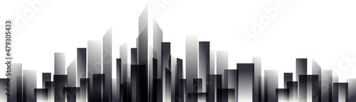 Cityscape futuristic, city skyline, vector illustration