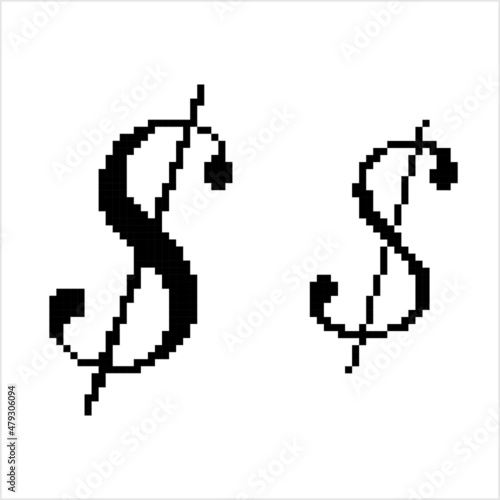 Dollar Icon Pixel Art M_2112005