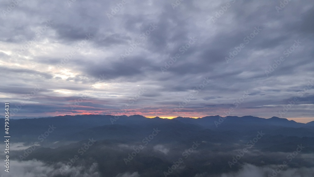 Fototapeta premium clouds over the mountains