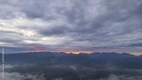 clouds over the mountains