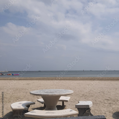 beach and sea in the summer