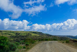 Panoramic View to the Simien  Mountains in the Clouds from the Gondar Road, Northern Ethiopia