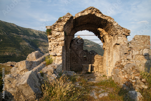 Ruins of an ancient honored church, Montenegro.