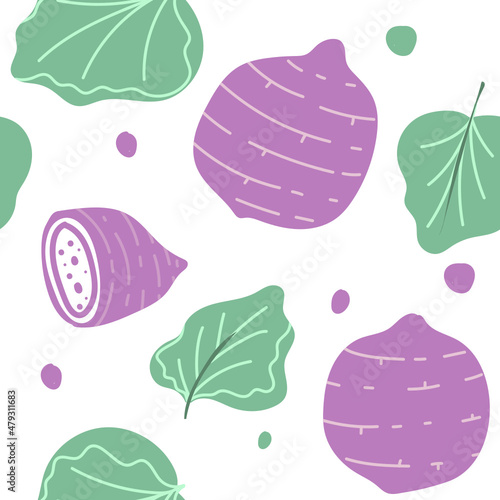 taro seamless pattern