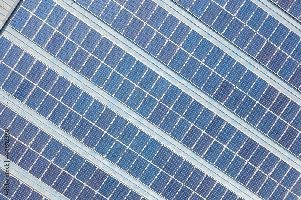 solar power station on factory rooftop solar power station on factory rooftop