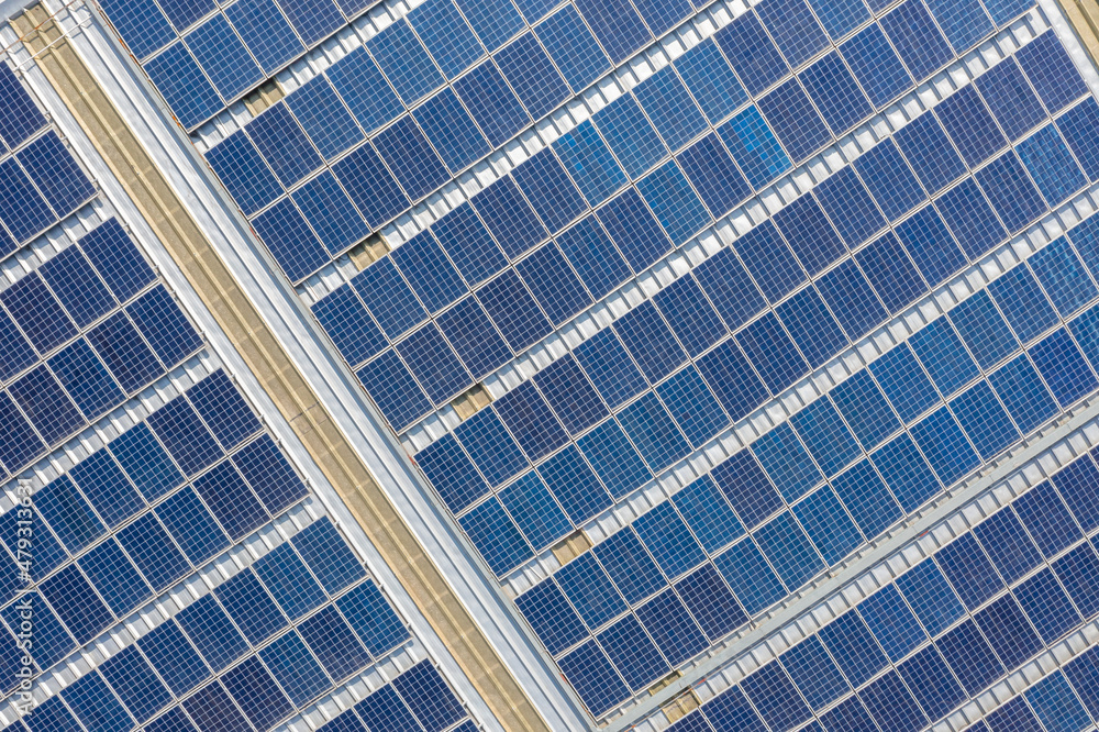 solar power station on factory rooftop solar power station on factory rooftop