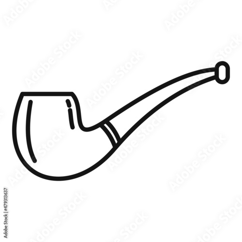 Hand smoke pipe icon outline vector. Old tobacco