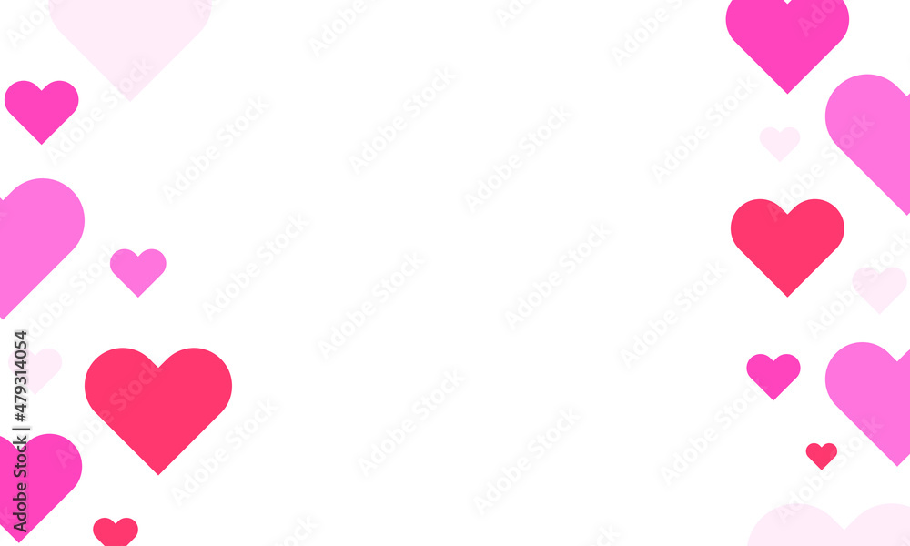copy space of the decorated heart shaped. valentines element decoration in vector graphic illustration. editable background design in pink colors.