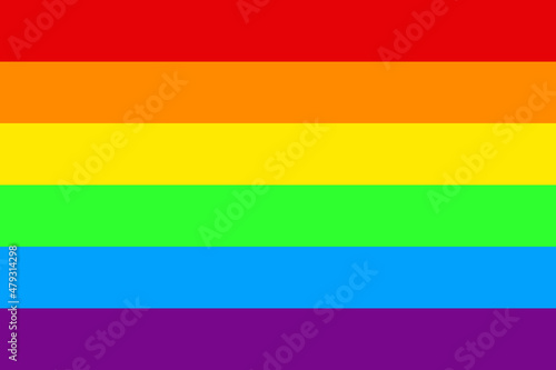 Free Download LGBT rainbow flag showing red, orange, yellow, green, blue and purple color - GFXLoad