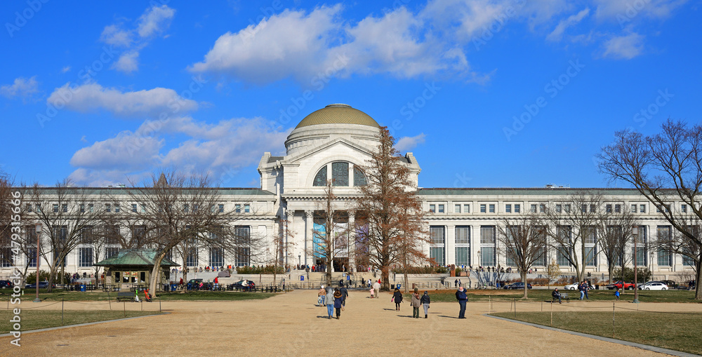 National Museum of Natural History, natural history museum administered by Smithsonian Institution, on National Mall in Washington, D.C., United States - obrazy, fototapety, plakaty 