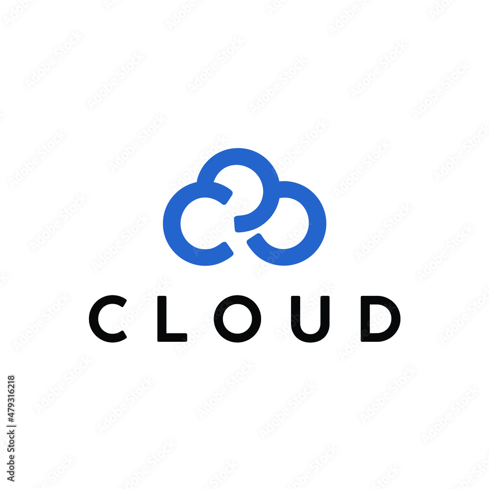 cloud simple flat minimalist logo design cloud simple flat minimalist logo design