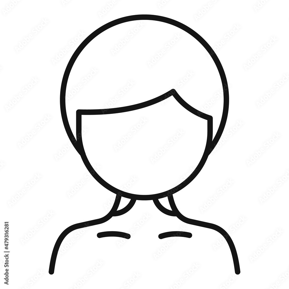 Woman tonsillitis icon outline vector. Mouth anatomy