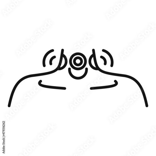 Tonsillitis icon outline vector. Mouth tonsil