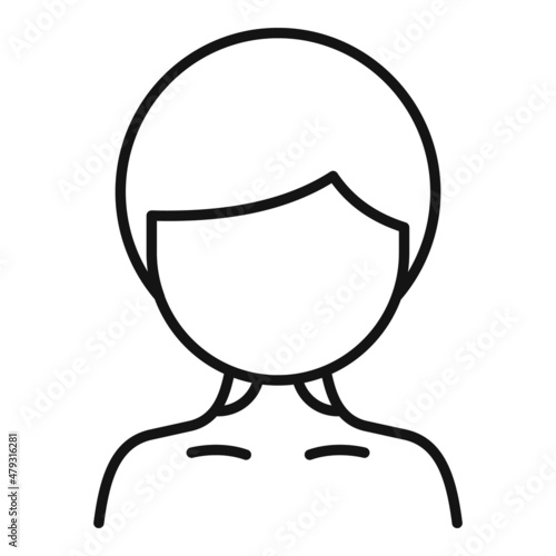 Woman tonsillitis icon outline vector. Mouth anatomy