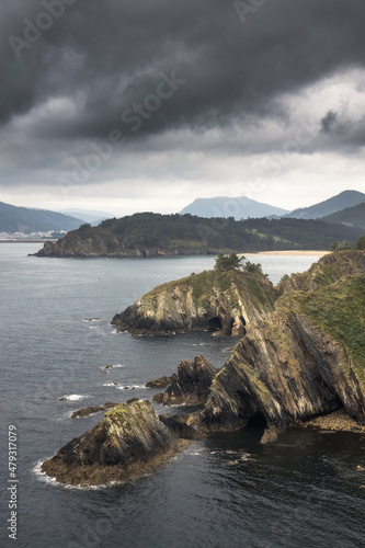 Seascape at Fucino do Porco in Galicia, Spain photo