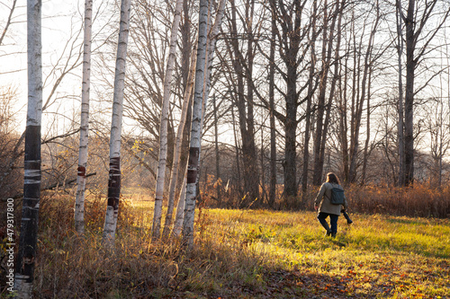 A nature photographer looking for some motives in an autumnal wilderness in Estonia. 