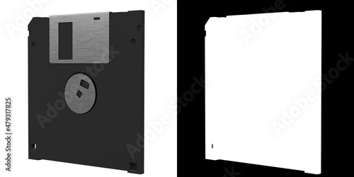 3D rendering illustration of a floppy disk photo