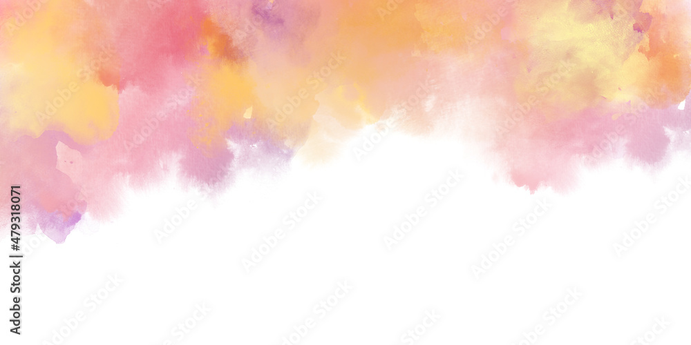 Delicate colors watercolor background. Watercolor texture and creative paint gradients.