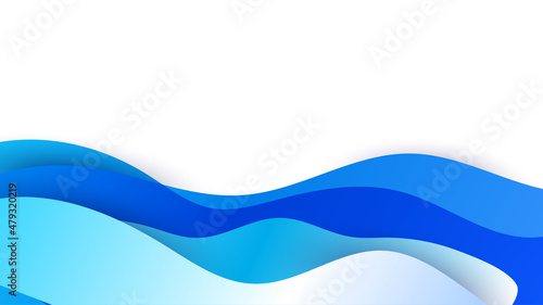 3d gradient wave Blue orange Colorful abstract Design Banner