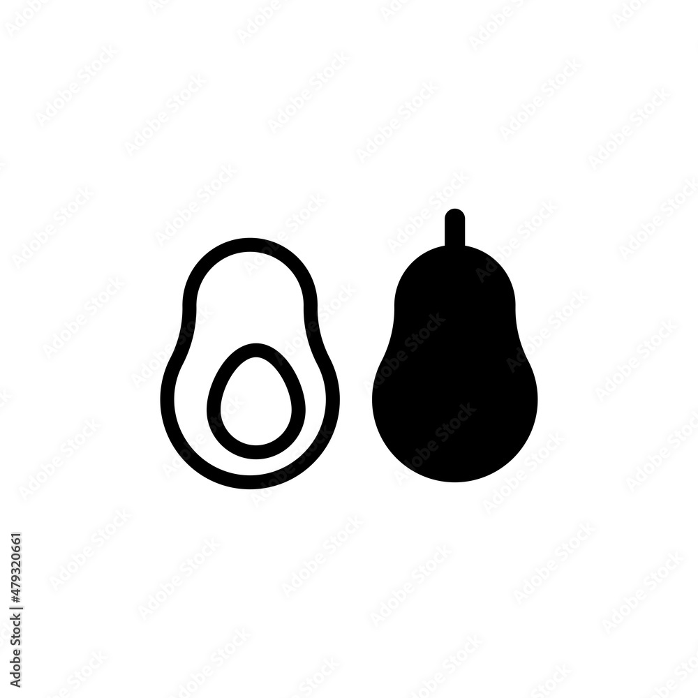 avocado icon design vector templates avocado icon design vector templates