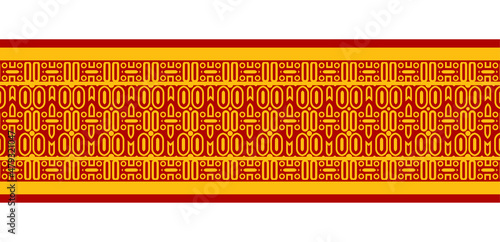 Henna banner border with colorful border