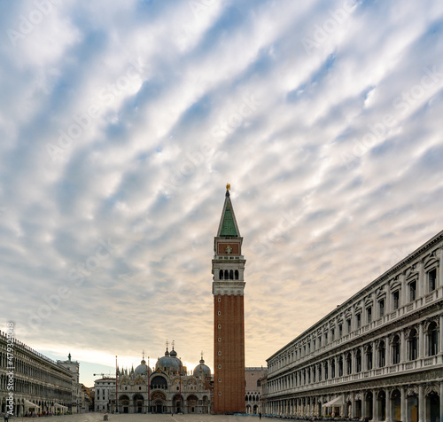Almost empty Piazza San Marco with unusual clouds © Robert Ray