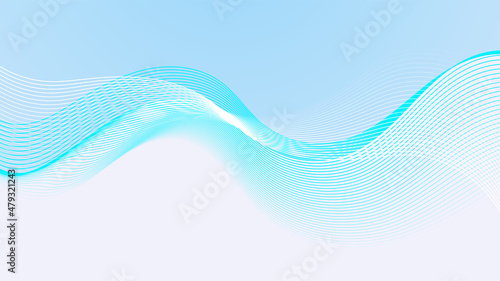 Modern wave Light Blue Colorful abstract Design Banner