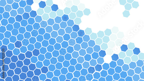 Hexagon Light Blue Colorful abstract Design Banner
