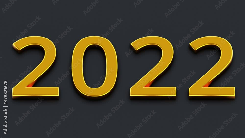 Video animation Happy New Year 2022 isolated on a black background. Video animation Happy New Year 2022 isolated on a black background.