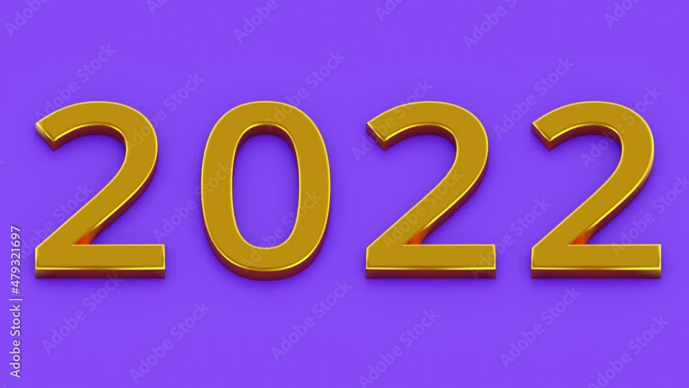 Video animation Happy New Year 2022 isolated on a violet background. Video animation Happy New Year 2022 isolated on a violet background.