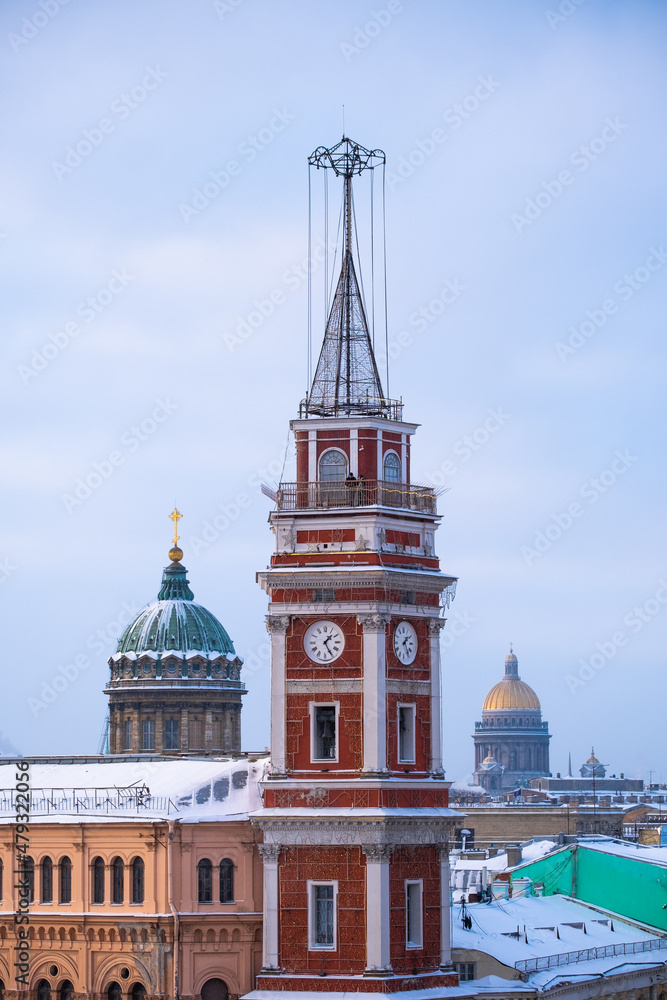 Naklejka premium Tower of the city duma of st.Petersburg