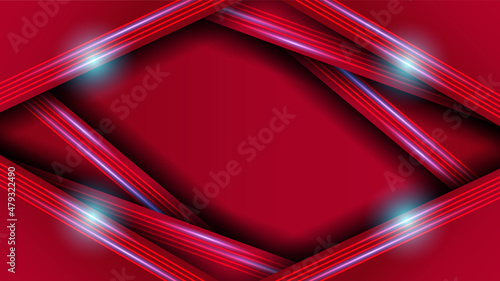 Technology shiny red Colorful abstract Design Banner