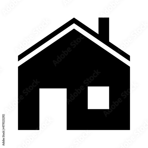 Home vector sign, house simple icon isolated on white bacground