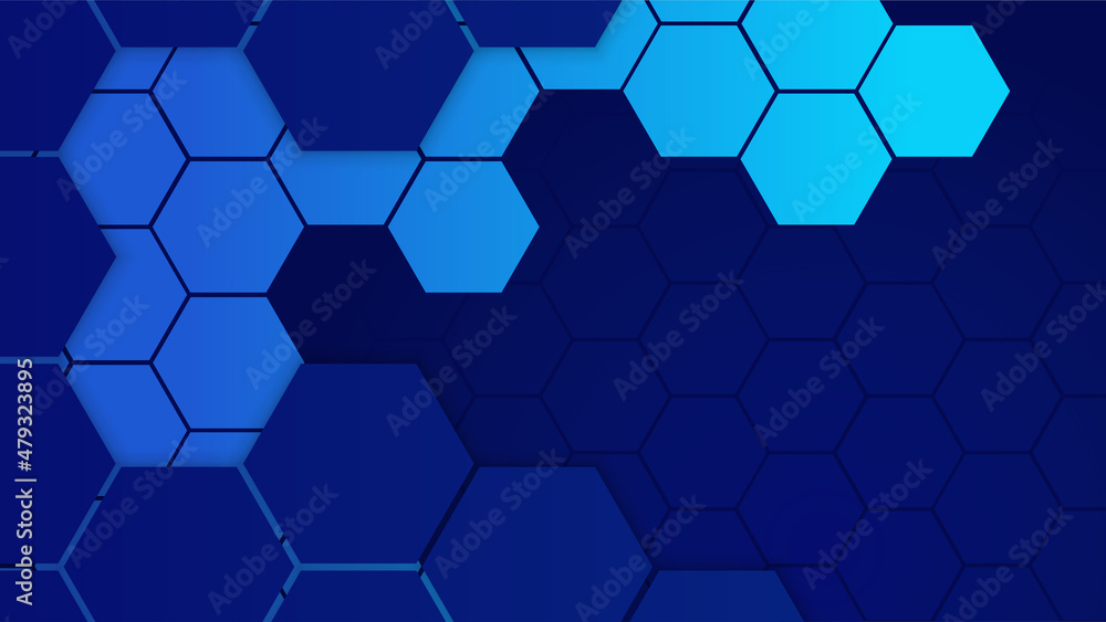Hexagon gradient Blue Colorful abstract Design Banner Hexagon gradient Blue Colorful abstract Design Banner