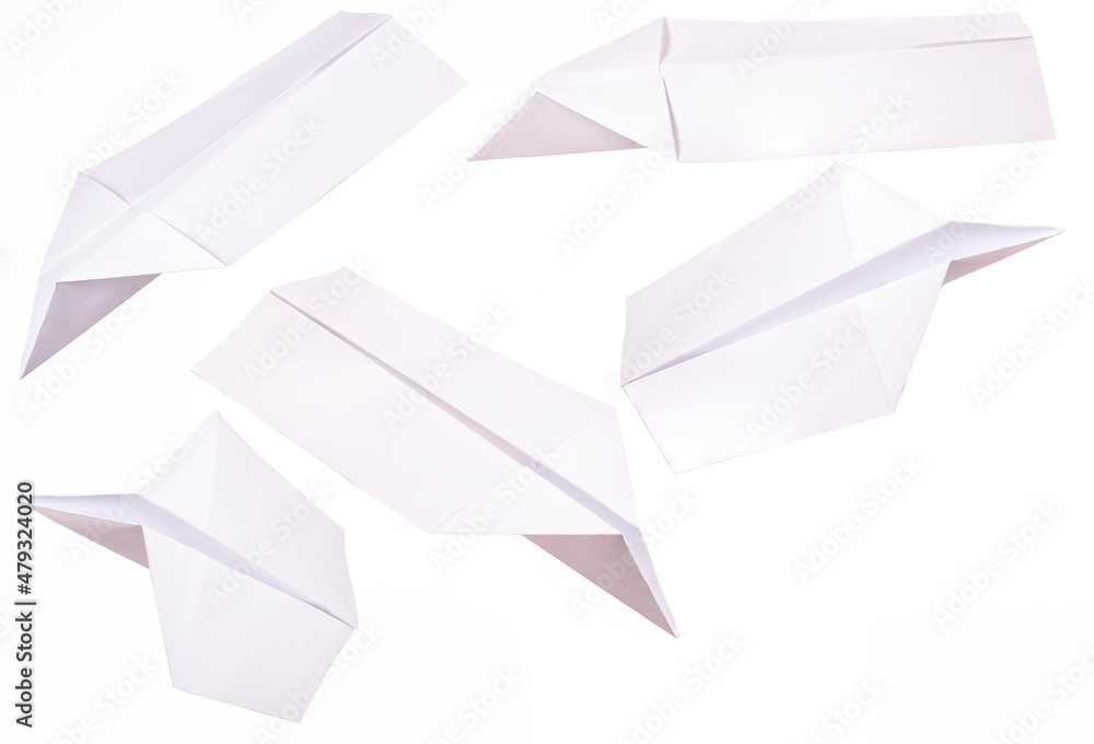 A small plane made of a sheet of paper. A small plane made of a sheet of paper.