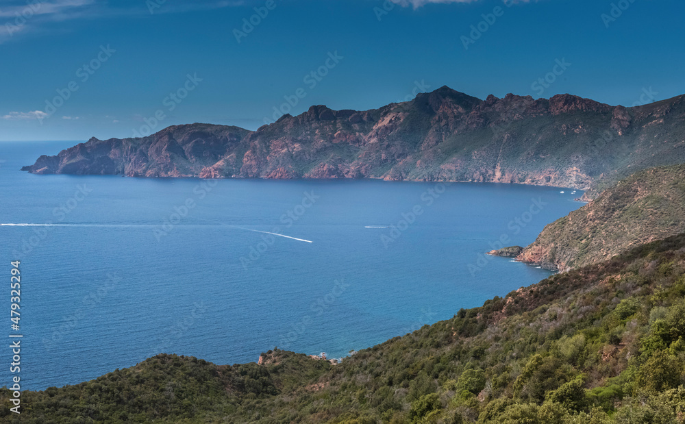 view from the road in corsica view from the road in corsica