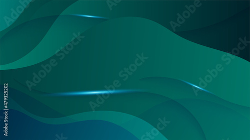 Transparant wave Light green Colorful abstract Design Banner