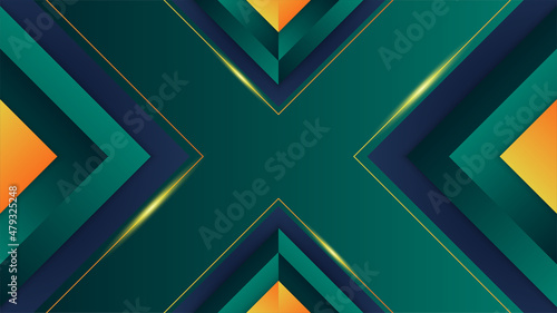Shimer Shape green Blue orange Colorful abstract Design Banner