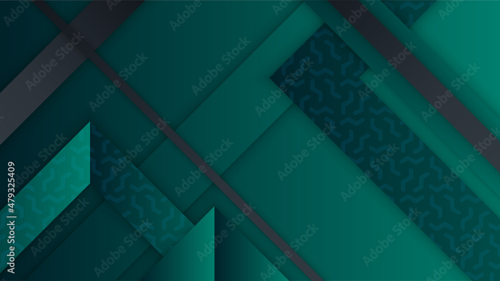 Obraz premium Modern line green Colorful abstract Design Banner