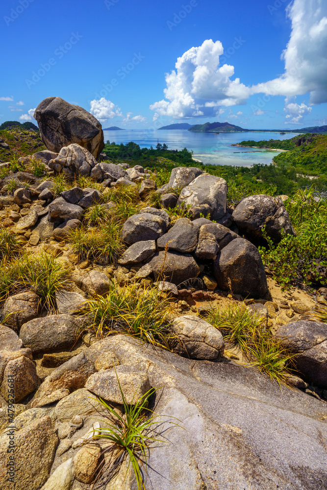 hikink through the jungle on curieuse island on the seychelles