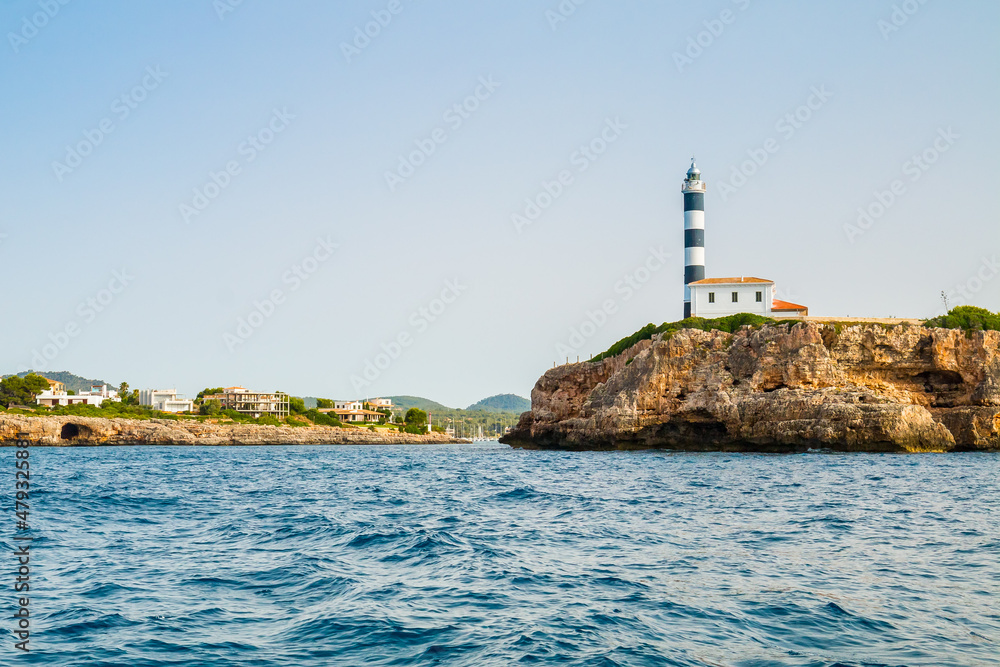Lighthouse Far de Portocolom, Mallorca, Spain