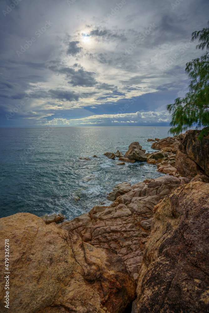 tropical beach petite anse kerlan on praslin on the seychelles