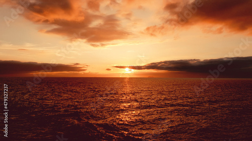 sunset on ocean 